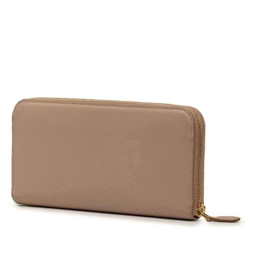 Prada Saffiano Ribbon Zip-Around Long Wallet